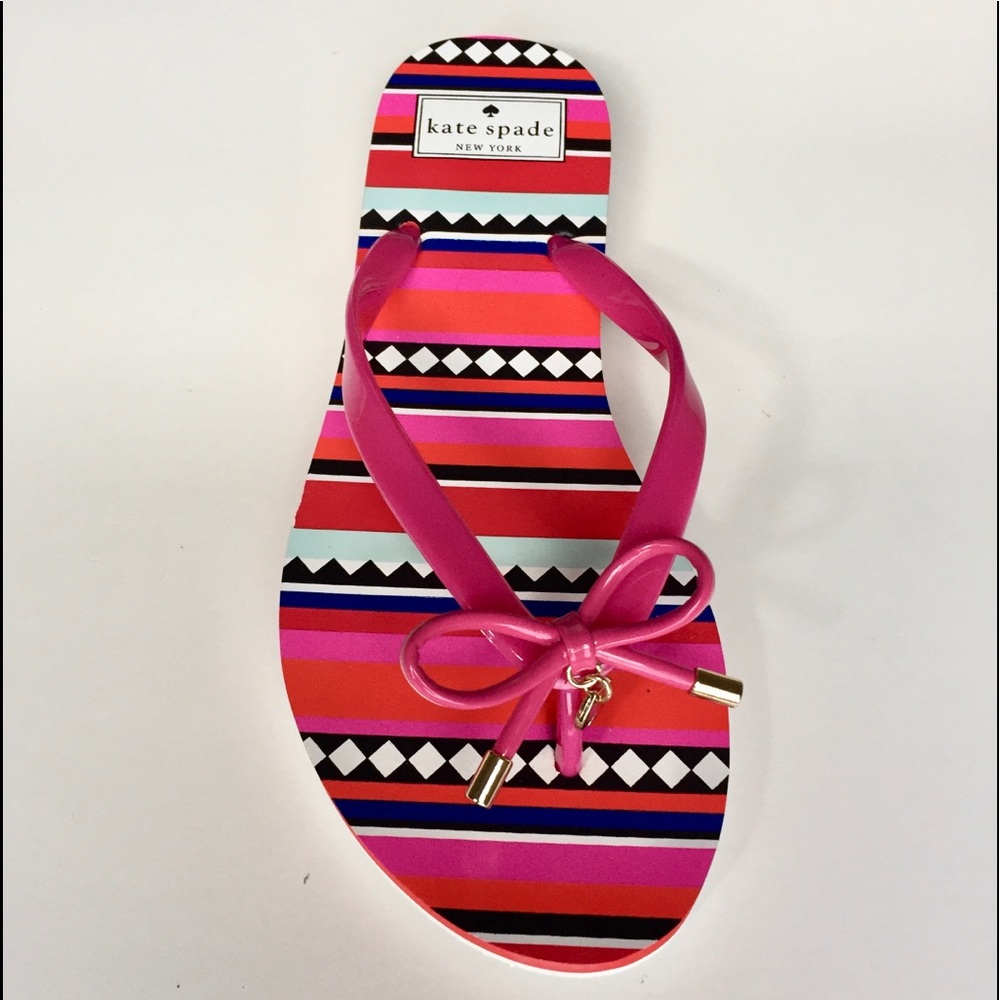 Kate Spade Nova Pink Swirl Flip Flops